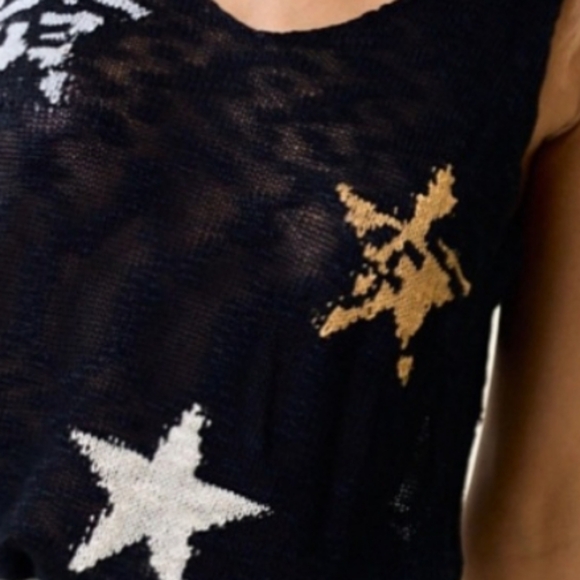 #489 SALE 🛑25 S,M,L Boho Chic Star Animal Print Sweater Tank - Picture 6 of 6